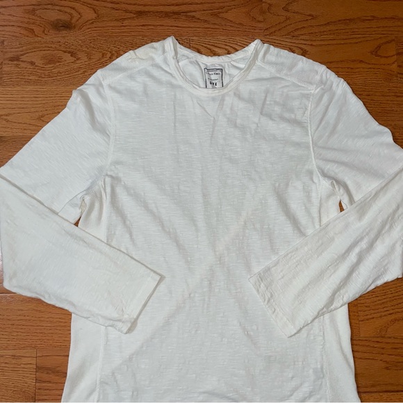 Calvin Klein White Garment Dyed Long Sleeve Shirt - Size Large - Picture 3 of 6